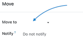 Model selector for message move wizard