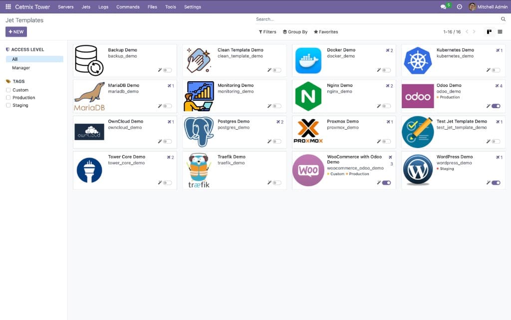 Cetmix Tower - Manage your Jets and infrastructure