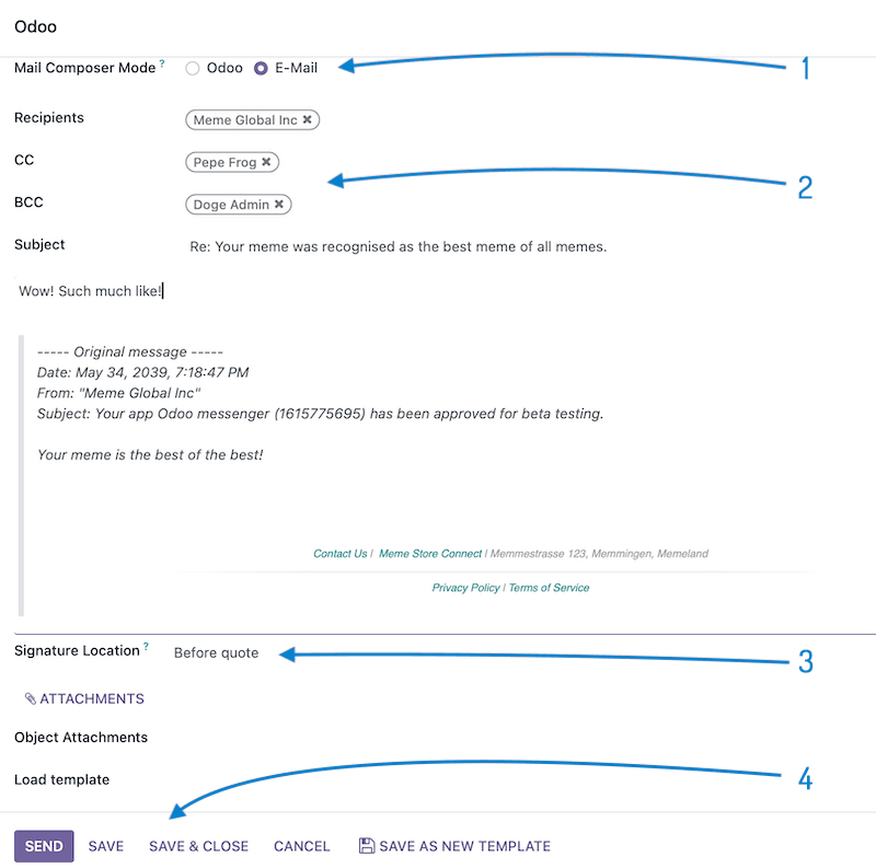 Compositore messaggi screenshot for Mail Messages Easy