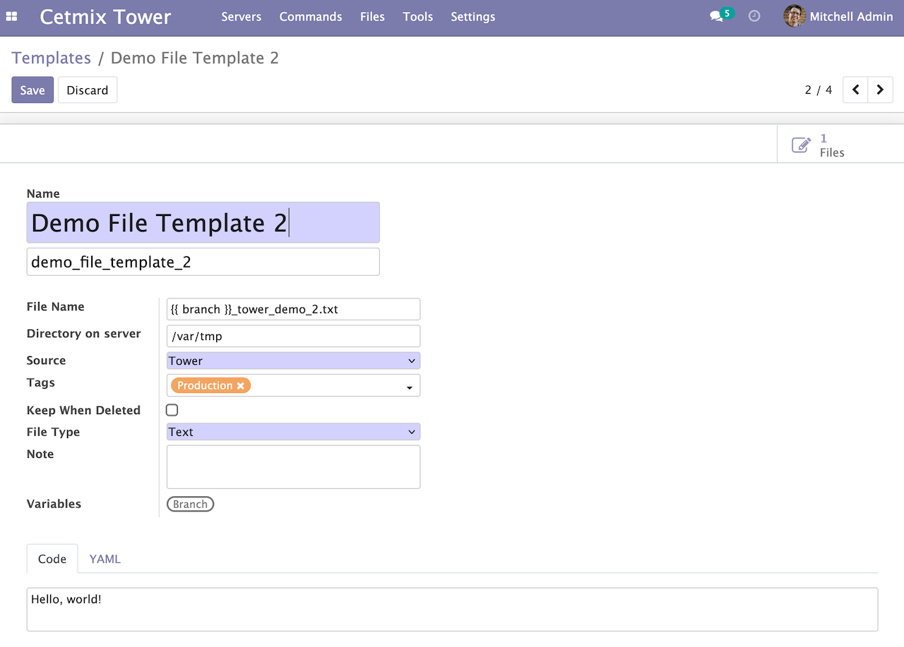 File Template Form