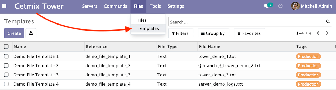 File Template List