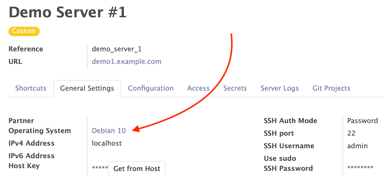 Server form