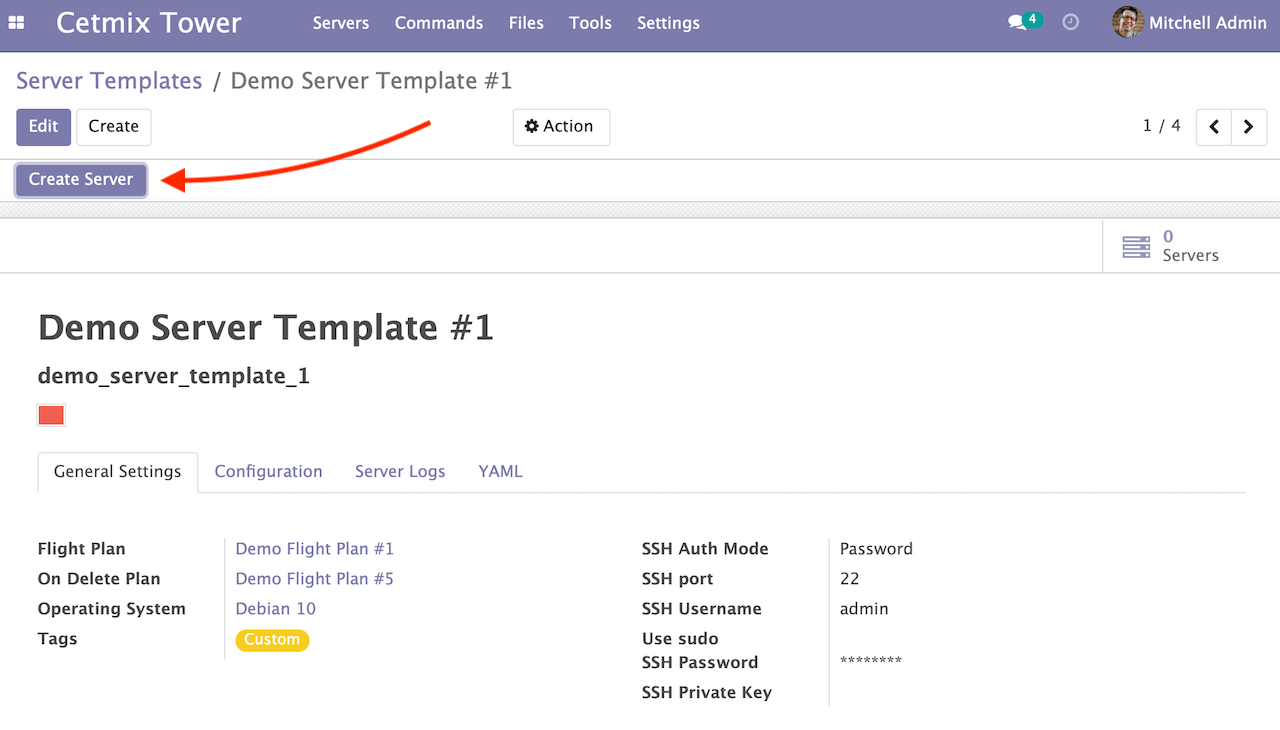 Server template form create server