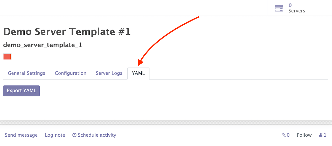 Server Template YAML