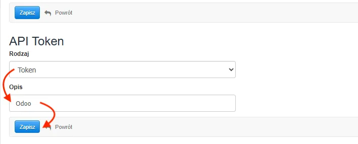 New API Key settings