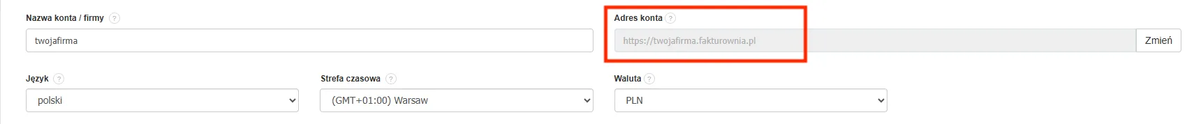 Account URL location