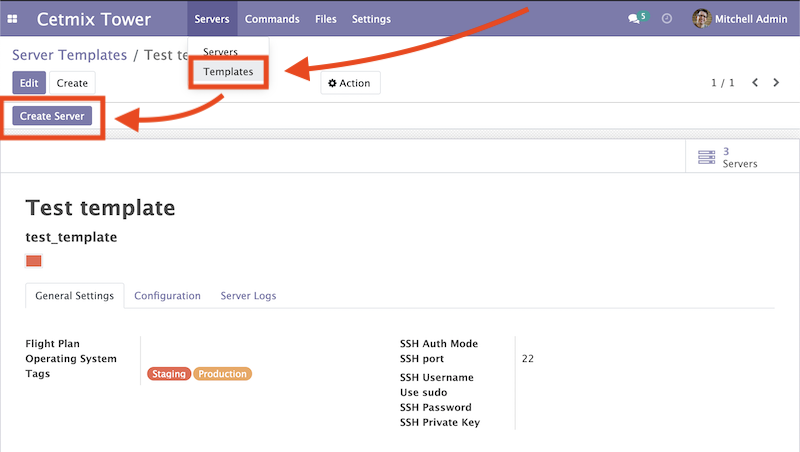 Server template form create server